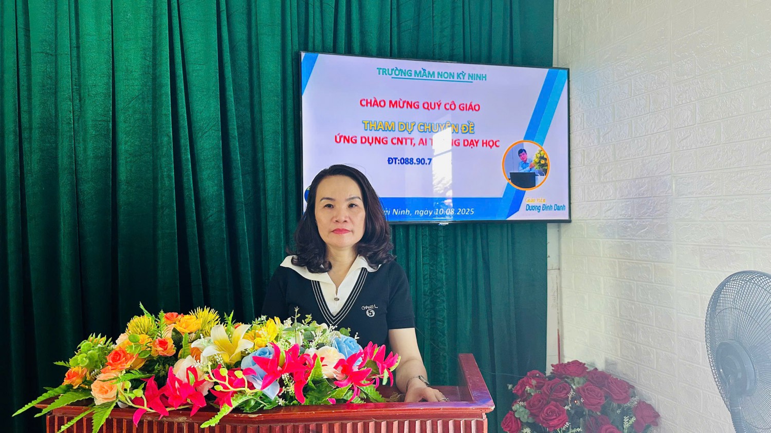 Trường Mầm non Kỳ Ninh tổ chức tập huấn Công nghệ thông tin cho cán bộ giáo viên nhân viên đầu năm học
